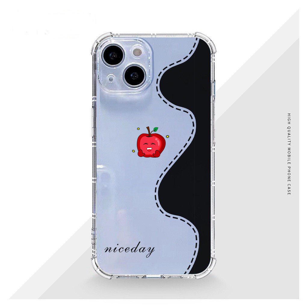 Ốp Lưng iPhone Trong Suốt Cạnh Vuông, Bảo Vệ Camera iP Hình Nice Day 7Plus,8Plus,x,xs,xsmax,11,12,13,Pro,ProMax