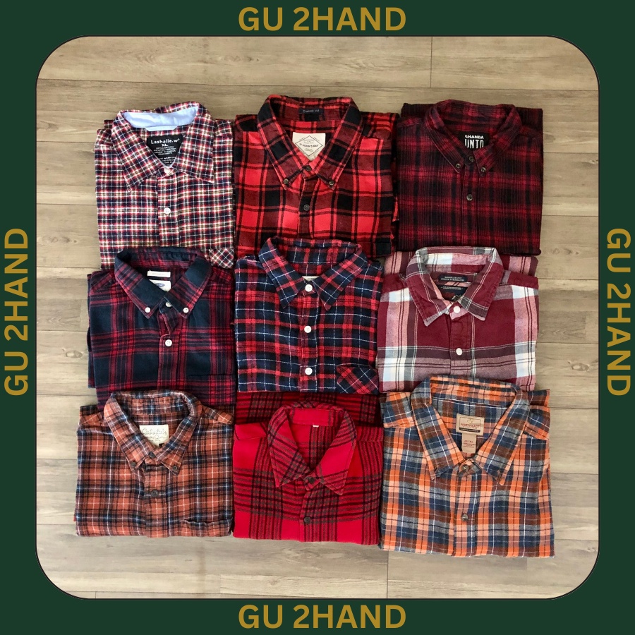 Áo sơ mi caro flannel 2hand hàng chụp thật - vintage