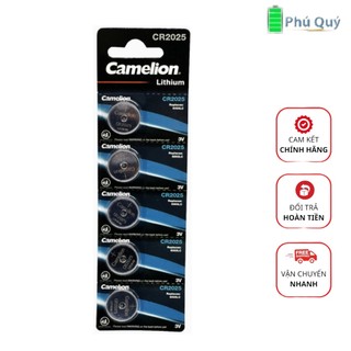 Pin cr2025 camelion lithium 3v vỉ 5 viên