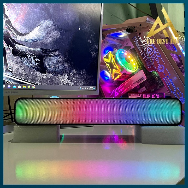 Loa Thanh Soundbar Bluetooth Loa Máy Tính Không Dây Gaming Led RGB Simetech KQ-07 Âm Thanh Cực To Bass Mạnh