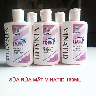 Sữa tắm Vinatid , sữa rửa mặt vinatid ngừa mụn giảm dầu chai 150ml