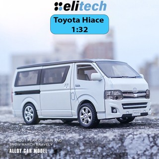 Xe mô hình toyota hiace 9 chỗ tỷ lệ 1:32 bằng kim loại