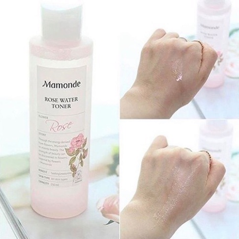 Nước hoa hồng Mamonde Rose Water Toner 250ml cấp ẩm, kiềm dầu, làm mịn và phục hồi da