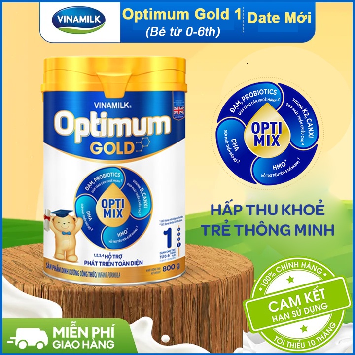 Sữa bột Optimum Gold 1 - Sữa Vinamilk giúp con Tăng cân, chiều cao