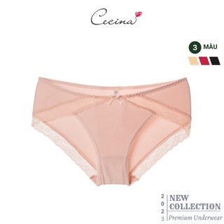 Quần lót nữ 𝐂𝐄𝐂𝐈𝐍𝐀 thiết kế phối ren tỉ mỉ, cạp chun co giãn tạo cảm giác thoải mái - CBI1606