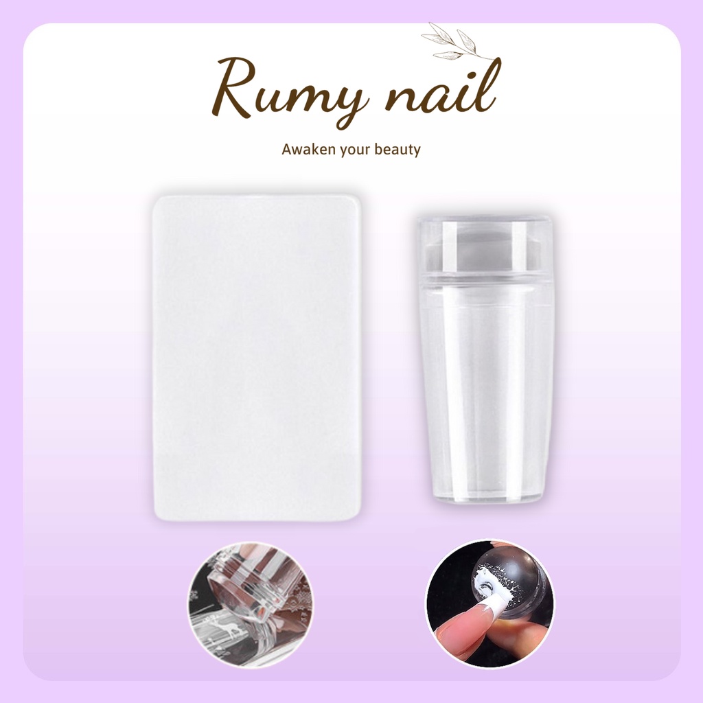 Con dấu silicon in móng tay, in hoạ tiết, khuôn in nail tạo phen đầu móng (chất mềm, trong suốt)