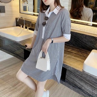 Đầm sơ mi sọc 2 màu (kèm hình thật)