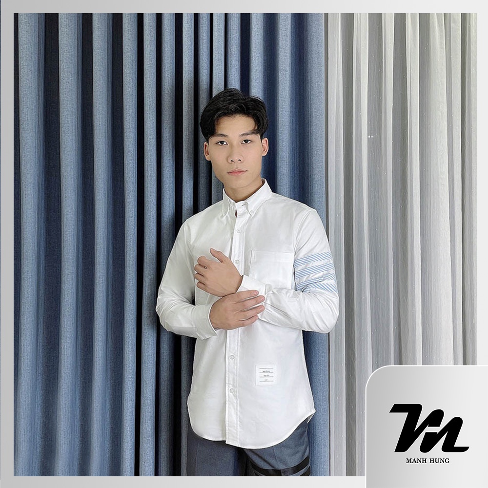 - Sơ Mi Thom - Check Kẻ Tay Xanh Vải Oxford Hottrend 2023 Cao Cấp Chuẩn Hàng Loại 1 Qc Mạnh Hùng Shop 219