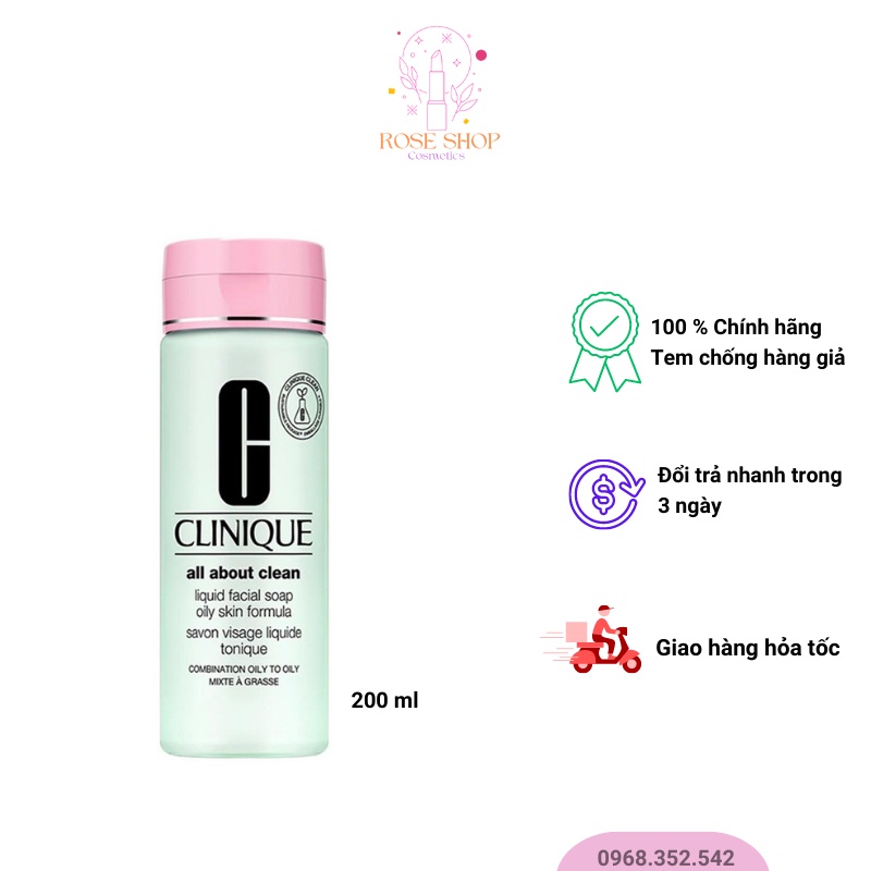 Sữa Rửa Mặt Cho Da Dầu Clinique 200ml