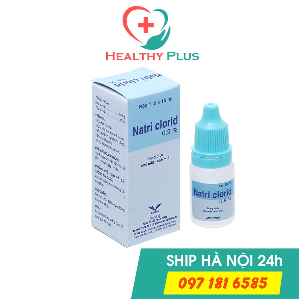 ✔️️️Muối nhỏ mắt 0,9% CTy BIDIPHAR - Dùng được cho trẻ sơ sinh