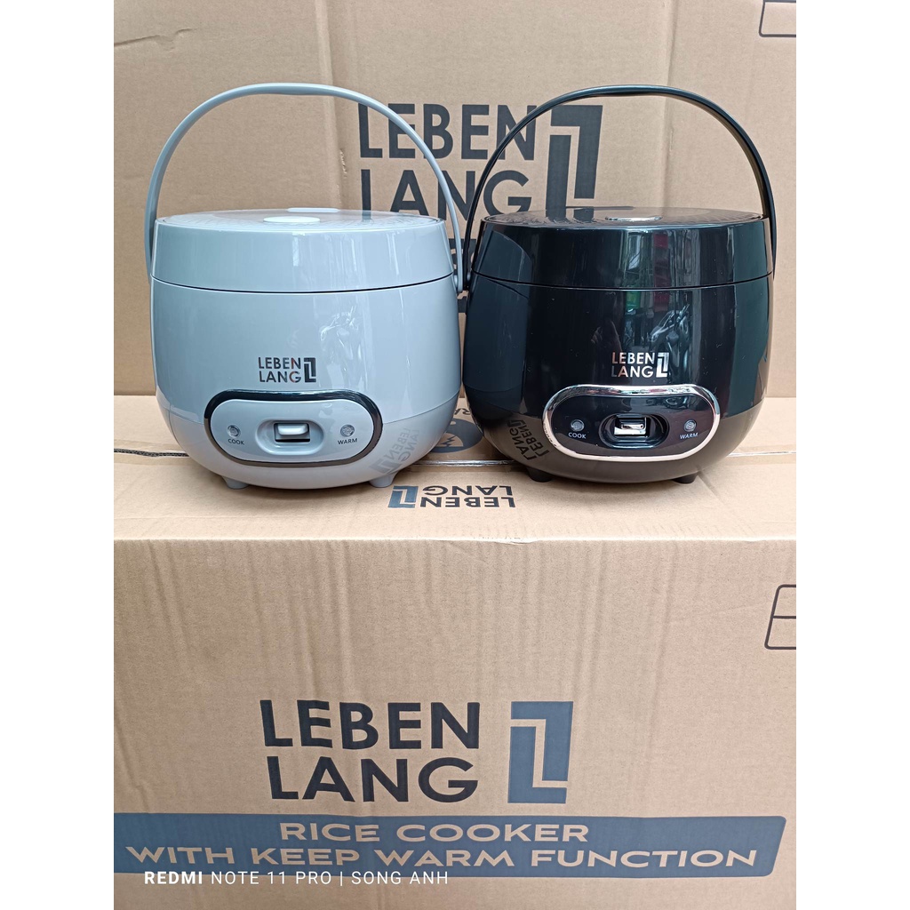 Lebenlang nồi cơm điện cơ LBL0589 dung tích 1.2L, công suất 500W kiểu dáng hiện đại, phù hợp với mọi gia đình, BH 2 năm