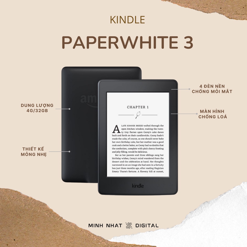 Máy đọc sách Kindle Paperwhite 3 | BigBuy360 - bigbuy360.vn