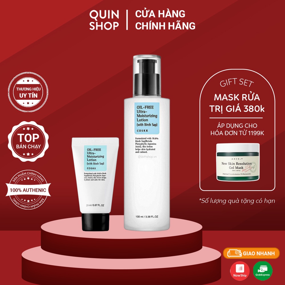 Sữa Dưỡng Ẩm Làm Dịu Da Cosrx Oil Free Ultra - Moisturizing Lotion