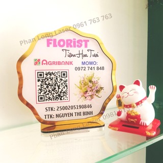 Bảng Decor Hình Hoa In Số Tài Khoản, Bảng Mã QR Theo Yêu Cầu