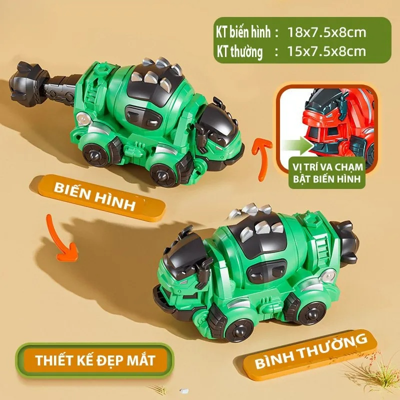 Đồ chơi cho bé ô tô robot khủng long biến hình thông minh