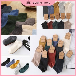 Combo 5 đôi tất vớ nam GOMTAT cổ ngắn phong cách Vintage sử dụng cả tuần