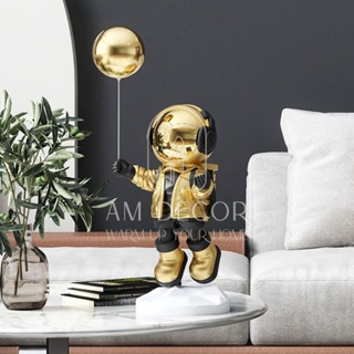 Phi hành gia baby bóng bay mạ vàng bạc cỡ đại 42cm - 55cm trang trí phòng khách sang trọng - AM Decor