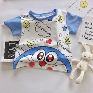 Bộ quần áo cộc tay Doraemon Xanh dễ thương cho bé 8-18kg