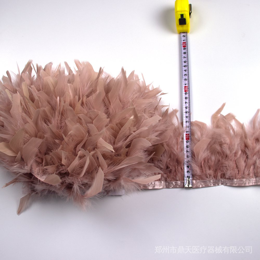Lông vũ Thổ nhĩ kỳ tự nhiên dây ruy băng nhiều màu loại 10-15cm trang trí váy cưới trang phục thời trang