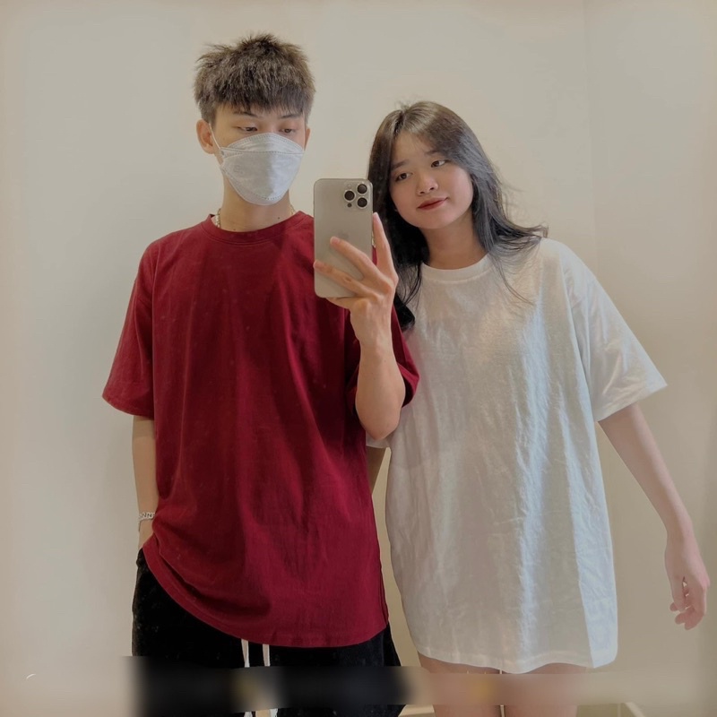 Áo Thun 3158 Trơn Phông Rộng Tay Ngắn Chất Cotton Khô Freesize 65kg 13 Màu