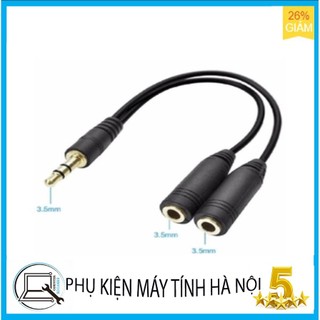 Jack chia âm thanh 1 ra 2 cổng audio 3.5mm dài 30cm