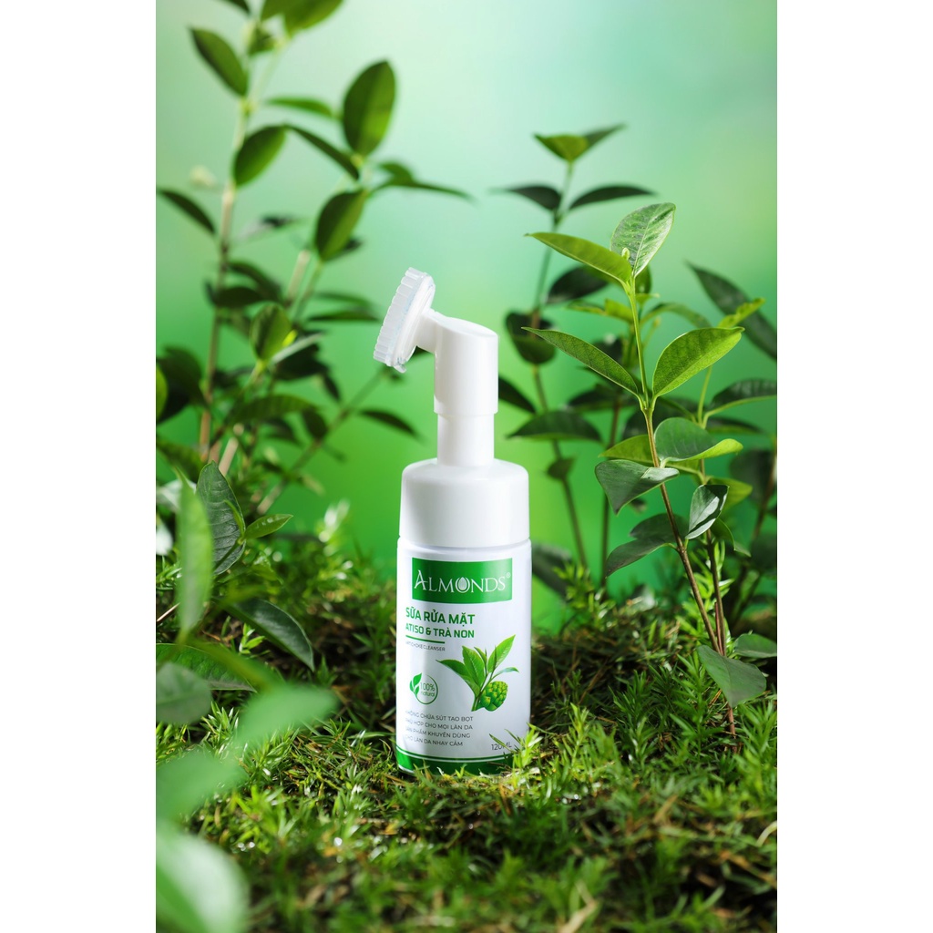 SỮA RỮA MẶT TRÀ XANH ATISO ALMONDS CHIẾT XUẤT TRÀ NON VÀ ATISO