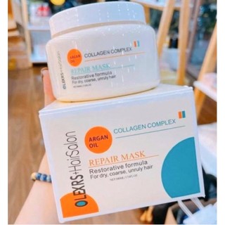 Kem ủ tóc phục hồi hư tổn chống gãy rụng olexrs argan oil collagen complex repair mask 500ml