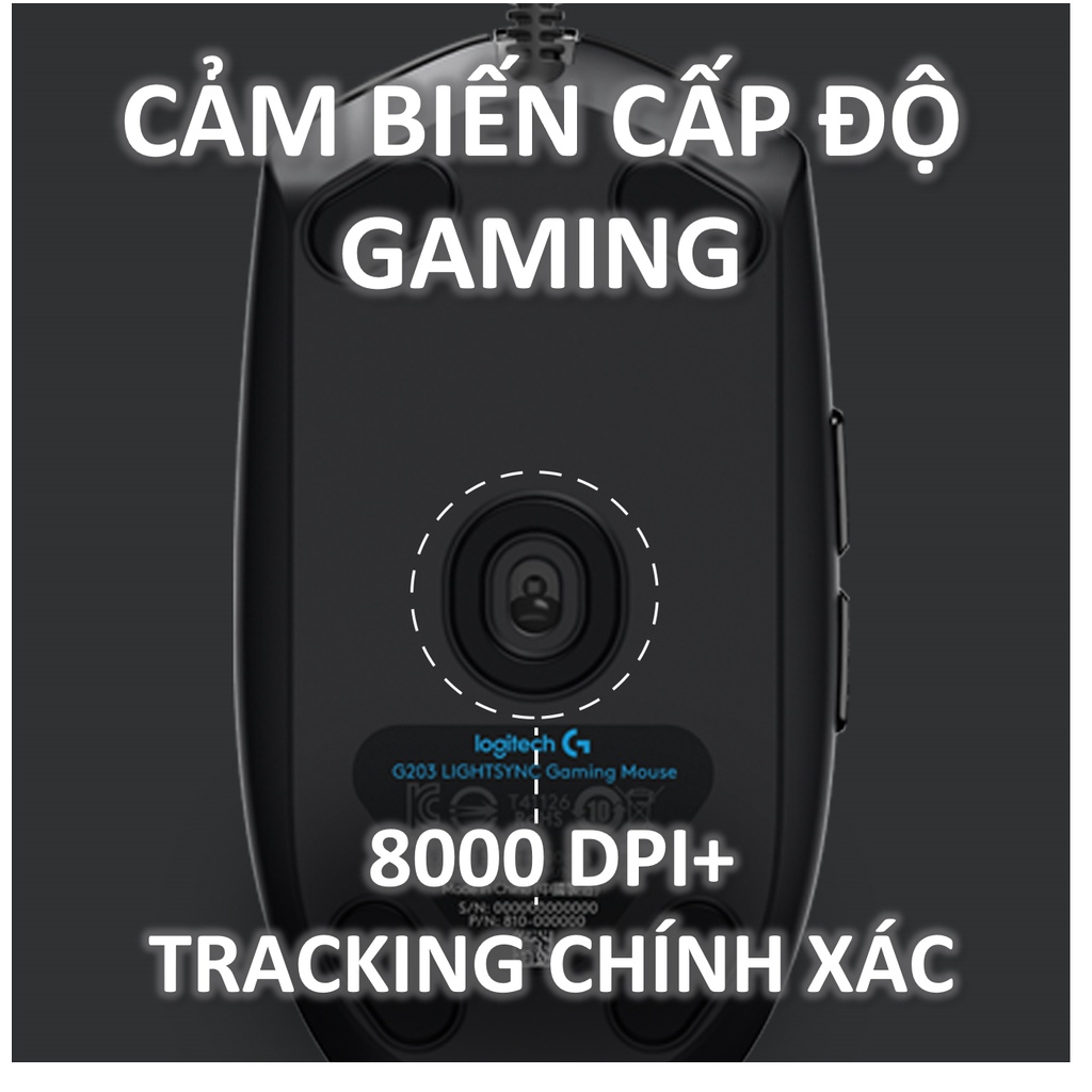 Logitech G203 Lightsync RGB Wired Gaming Mouse - 8K Sensor