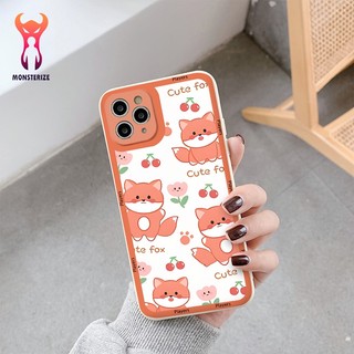 Ốp lưng iphone tpu bảo vệ cam hình cáo và hoa quả  7 8 Plus 6 6s Plus 11 13 12 14 Pro MAX XR X XS MAX - ng745