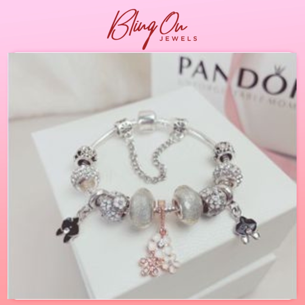 Vòng charm Pandora Hoa Anh Đào Đính Hạt