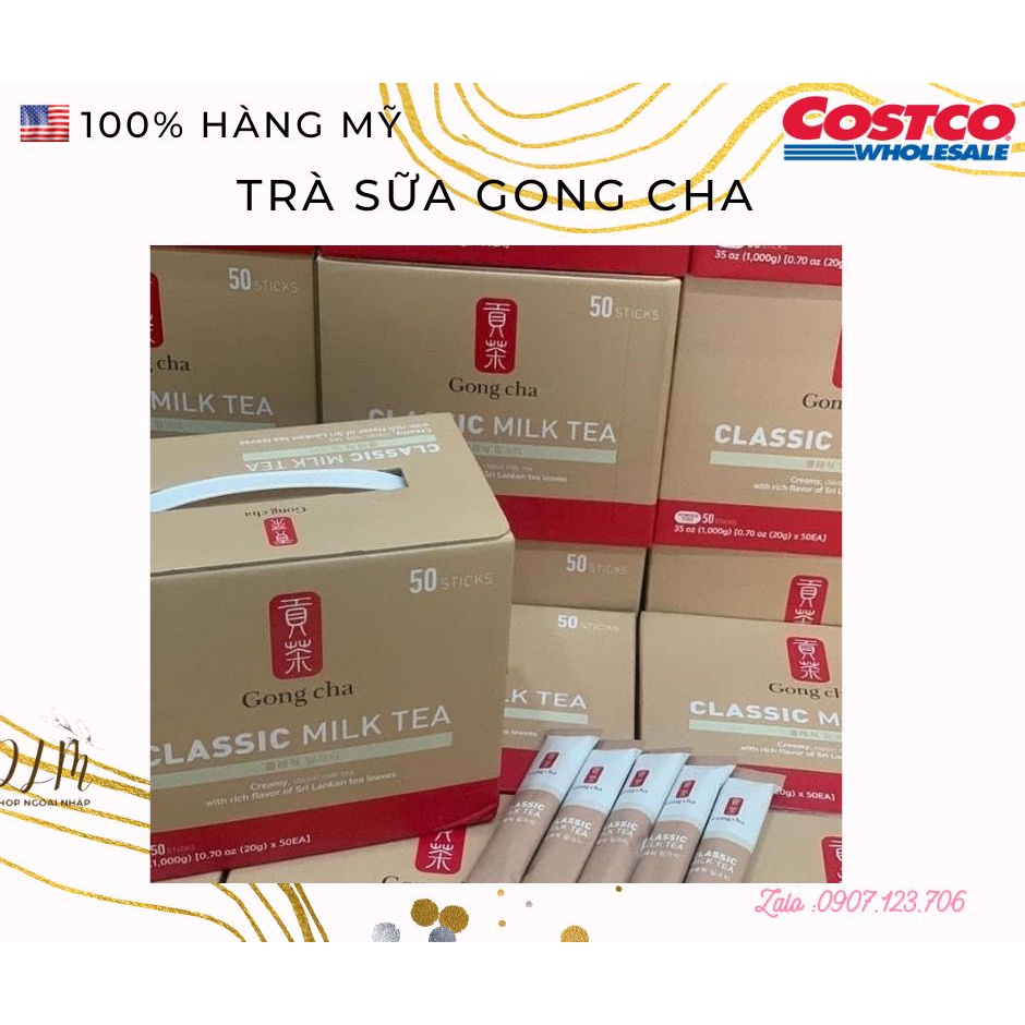 {100%USA+ Hoá đơn MH+AIR}Bột trà sữa Gong Cha nhập khẩu từ Mỹ, 1 thùng 50 gói