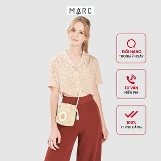 Áo kiểu nữ MARC FASHION cổ danton 2 túi họa tiết CBVH043721