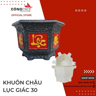 Khuôn đúc chậu cảnh giá rẻ, khuôn chậu lục giác 30 không chân đôn