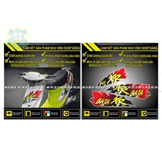 TEM RỜI DIO BAJA XR PHỐI TRẮNG ĐỎ