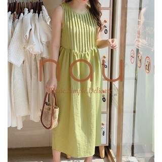 Đầm suông phối xếp li 6 màu