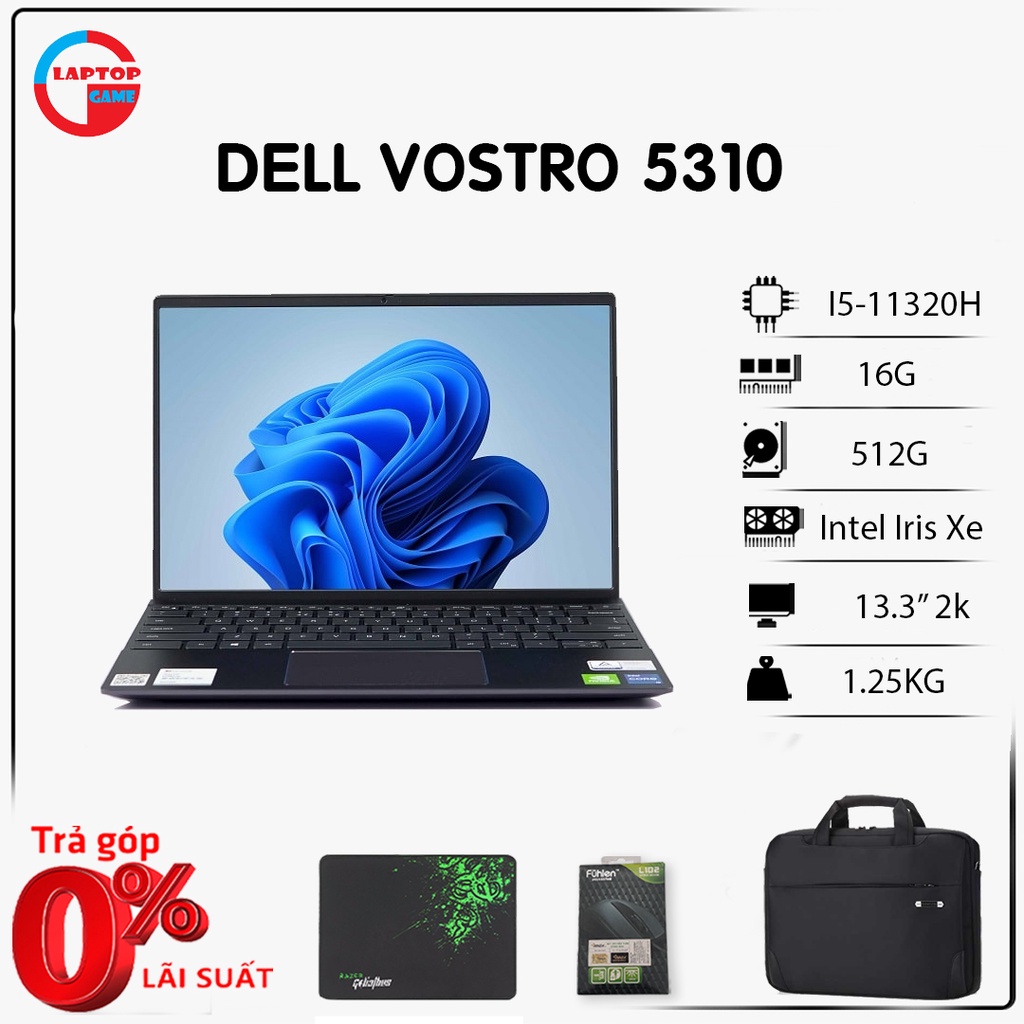 Dell vostro 13 5310 (Màu xanh rêu) (Core i5-11320H, 16GB, 512GB, Intel Iris Xe Graphics, 13.3IN 2K)