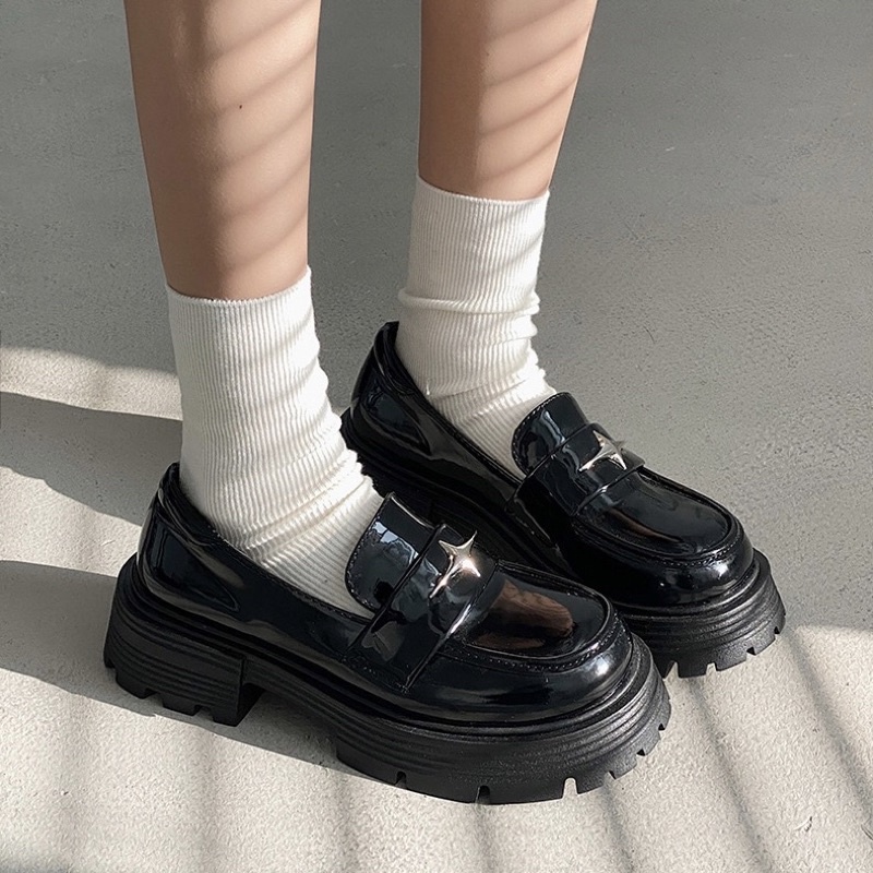 GIÀY LƯỜI O117 ĐẾ CAO 5CM HÌNH ÁNH SÁNG