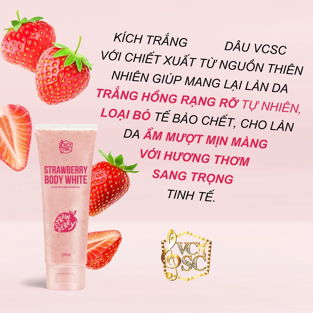 Kem Kích Trắng Body  VCSC - Tẩy tế bào chết, bật tone và làm mịn da