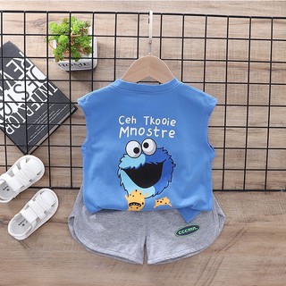 SET đồ bộ cộc tay bé trai Thời trang mùa hè 2023 Quần áo bé trai
