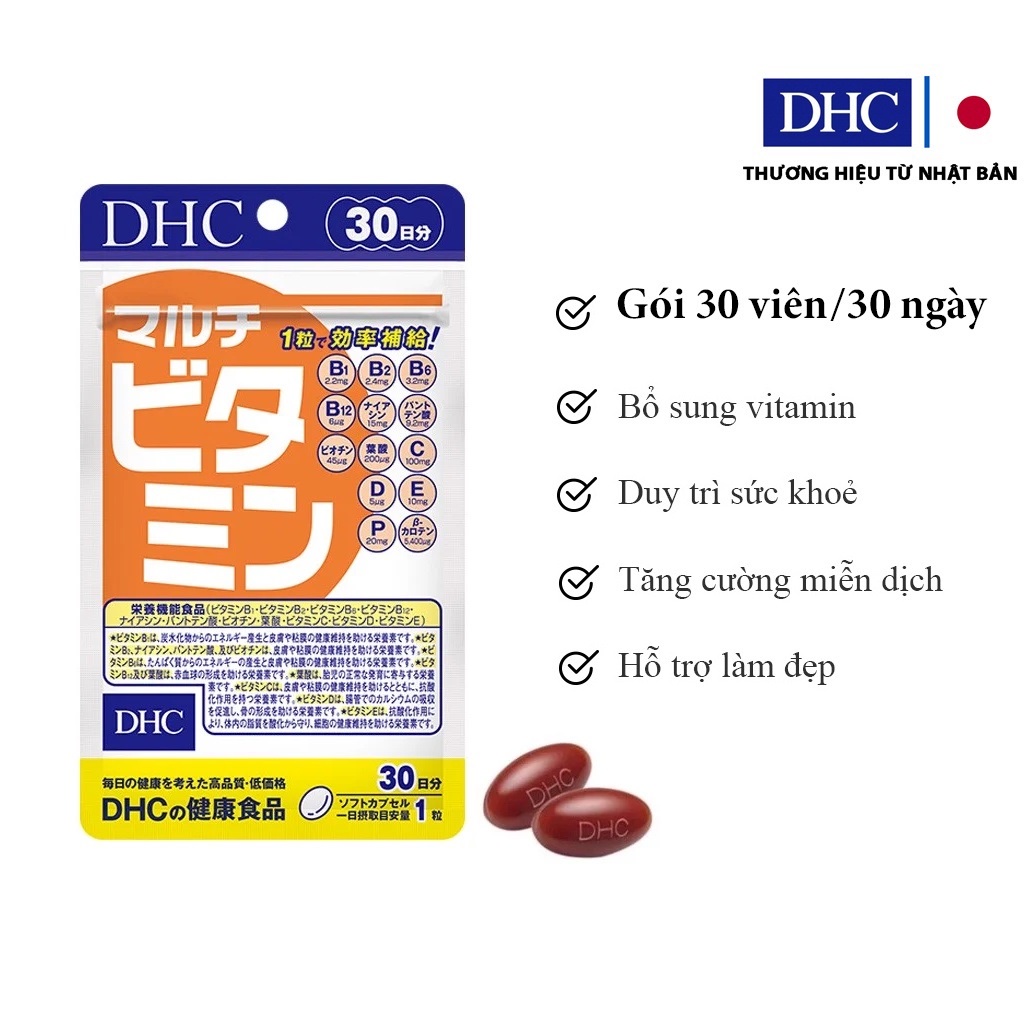 Viên Uống DHC Nhật Bản Multi Vitamin Tổng Hợp 15 Viên 30 Viên 90 Viên