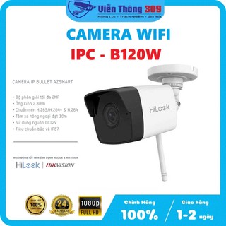 Camera ip hilook ipc-b120w thân trụ hồng ngoại 2mp
