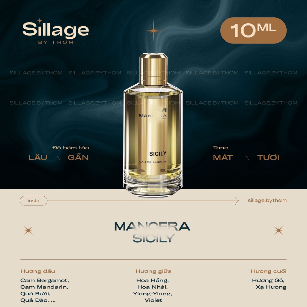MANCERA SICILY EDP | Mẫu thử nước hoa unisex
