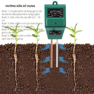 Máy đo độ PH, đo ánh sáng, độ ẩm của đất