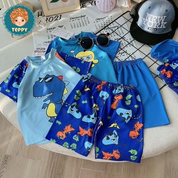 Set bộ đồ bơi chất thun co giãn cho bé trai