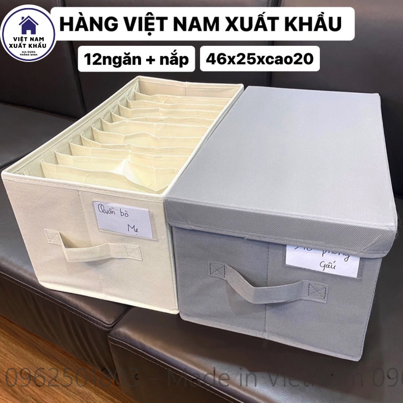 Hộp 12 Ngăn Đựng Quần Áo Vô Cùng Tiện Lợi Hàng VN SX