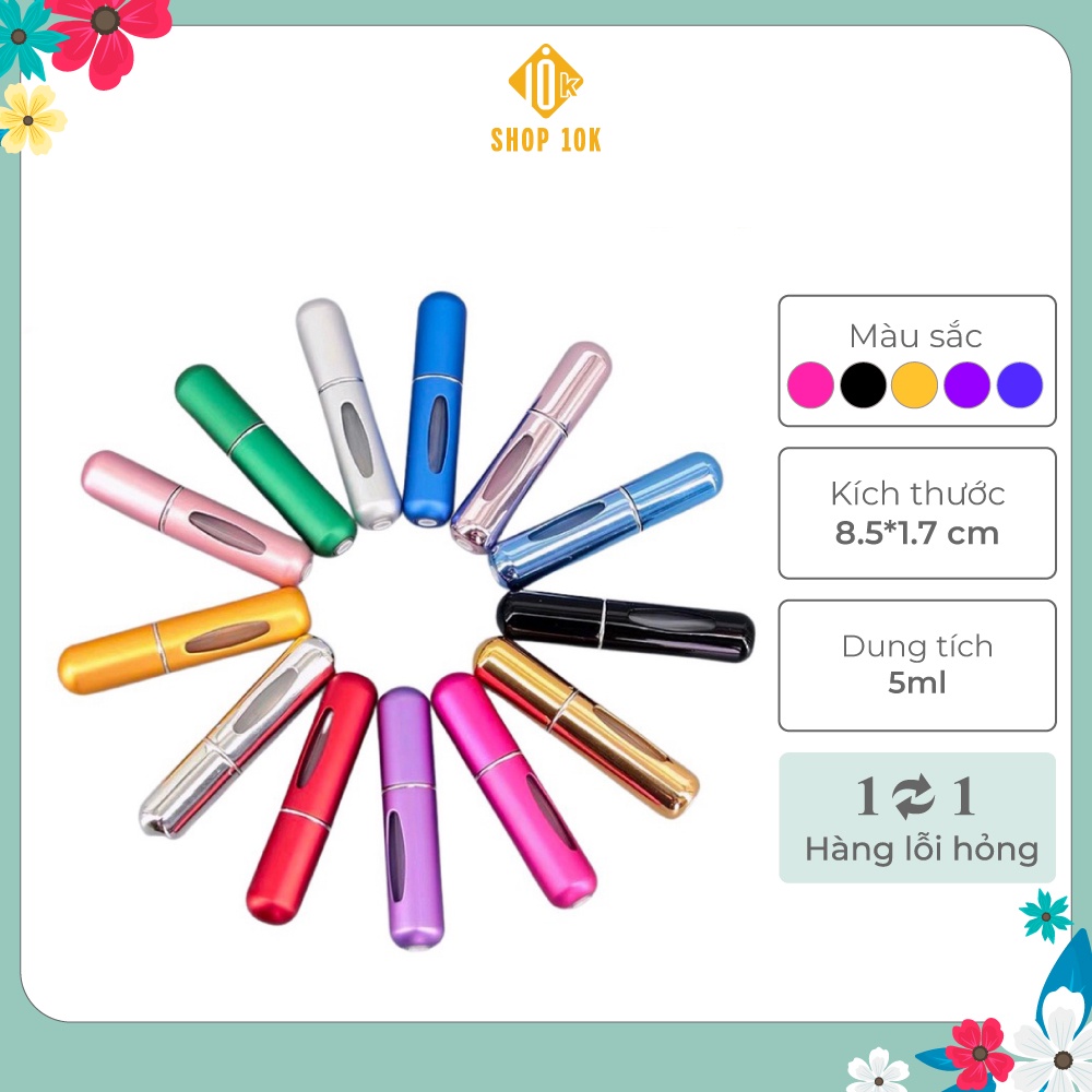 Lọ chiết nước hoa tự động dạng vòi xịt 5ml tiện dụng