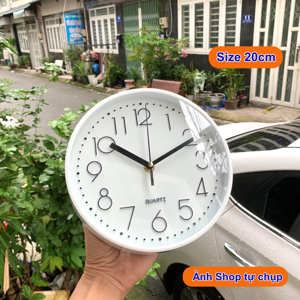 Đồng hồ treo tường Quartz kim trôi cao cấp - Bảo Hành 12 Tháng , đồng hồ trang trí phòng khách Qhouse