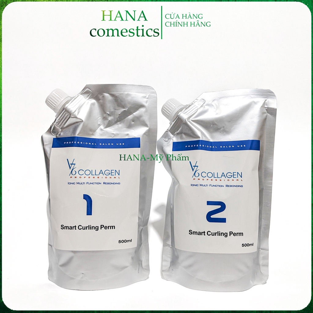 Uốn xoăn lạnh V76 Collagen Smart Curling Perm Italy 500ML