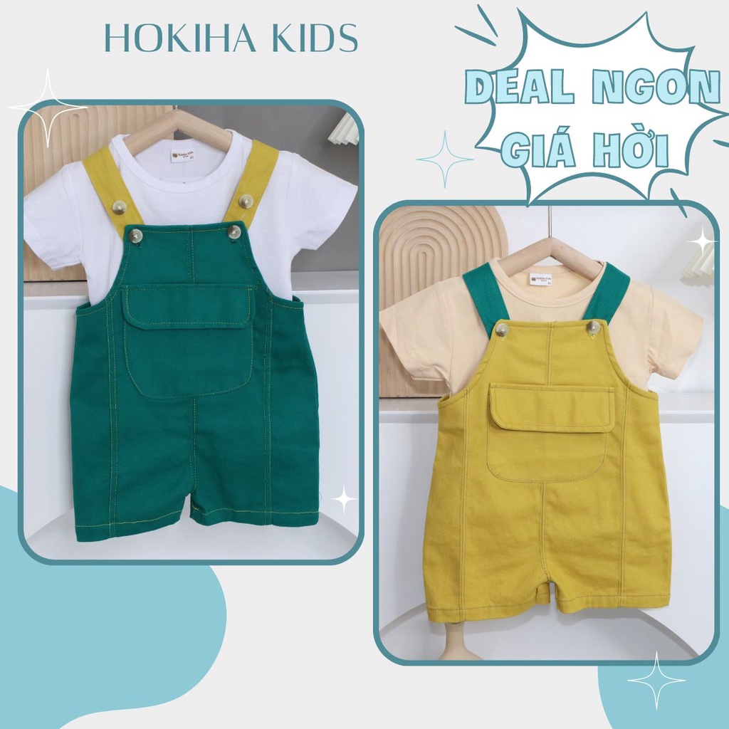 Combo áo + yếm siêu dễ thương cho bé trai bé gái Hokiha Kid size 5-13kg TE200 & TE202
