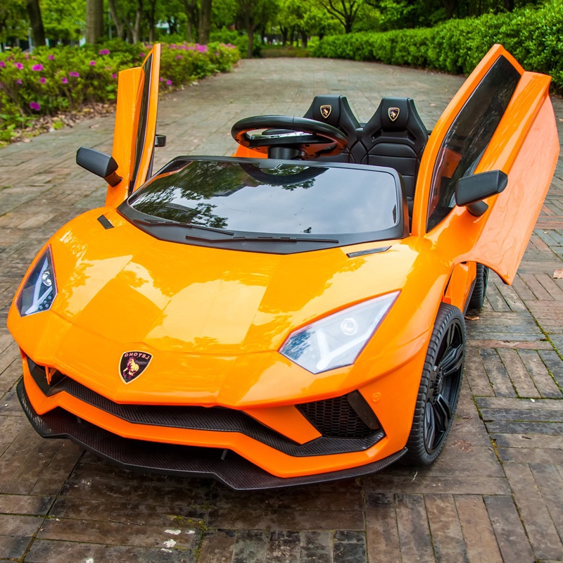 Ô tô xe điện trẻ em Lamboghini LT998 2 chỗ ngồi kiểu dáng thể thao cánh chéo